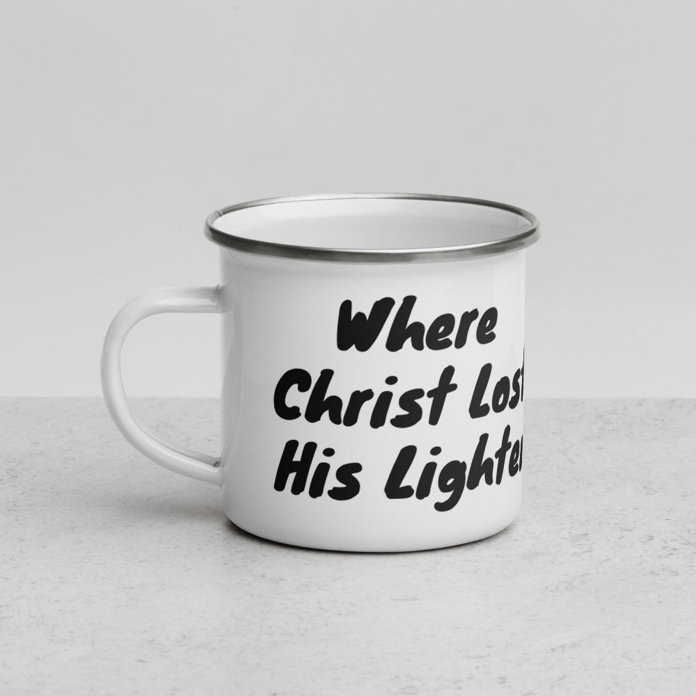 Enamel Mug lost christ lighter